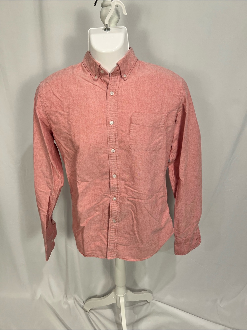 J. Crew Men's Button-Down Shirt in Coral Pink 100% Cotton
